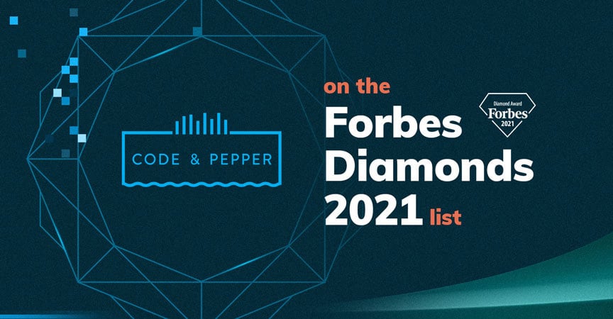 Forbes Diamond 2021 award for Code & Pepper